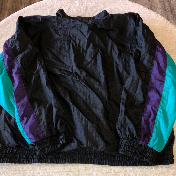 Retro Active Wear NYLON TRACK SUIT Wind Breaker Zip up Jacket Size L. - Picture 6 of 8